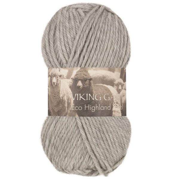 Viking Highland Eco Wool, farge 213 Lys Grå