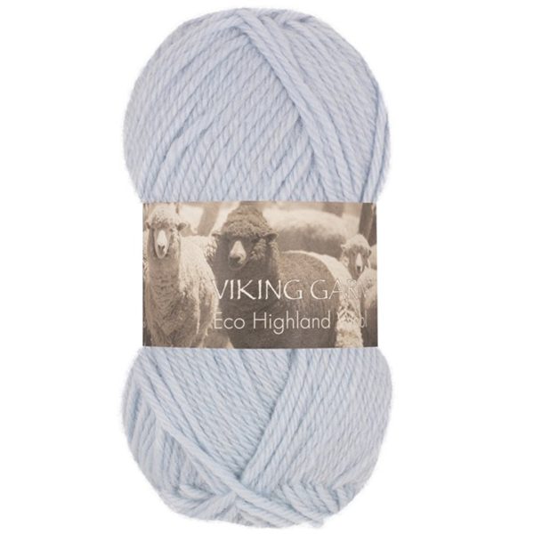 Viking Highland Eco Wool, farge 220 Lys Blå