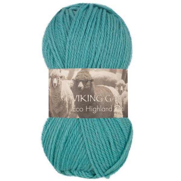 Viking Highland Eco Wool, farge 229 Petrol