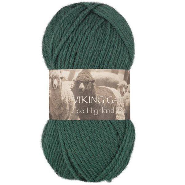 Viking Highland Eco Wool, farge 233 Mørk Grønn