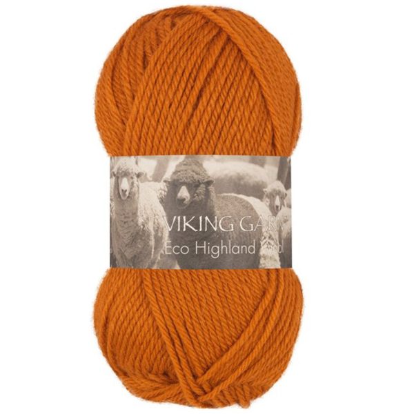 Viking Highland Eco Wool, farge 244 Brent Oran