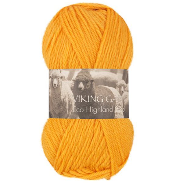 Viking Highland Eco Wool, farge 245 Gul