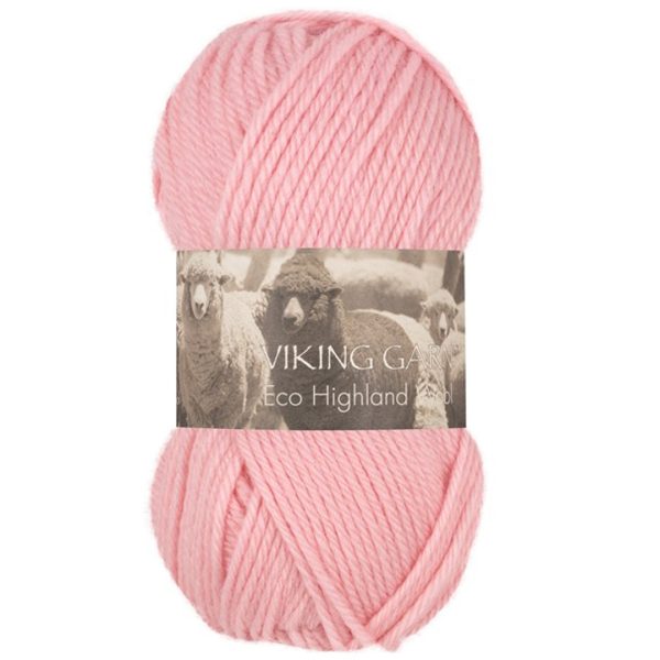 Viking Highland Eco Wool, farge 263 Lys Rosa