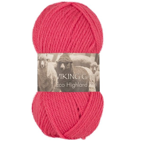 Viking Highland Eco Wool, farge 265 Rosa