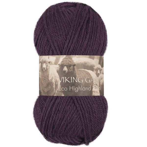 Viking Highland Eco Wool, farge 269 Mørk Lilla