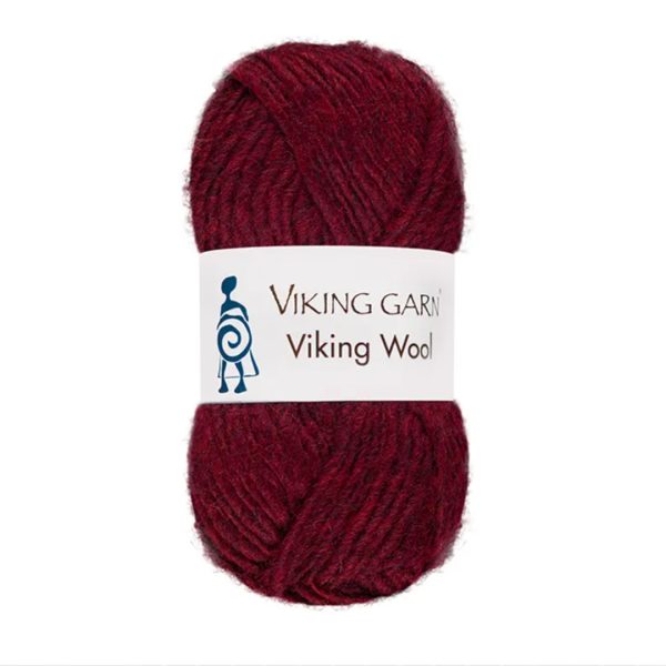 Viking Wool, farge 555 Mørk Rød