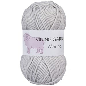 Garn viking merino 812 perlegrå