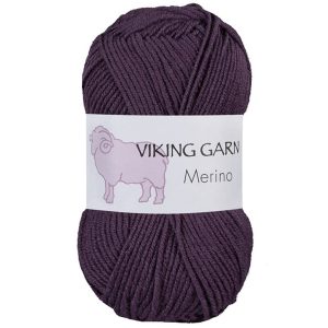 Garn viking merino 869 mørk lilla