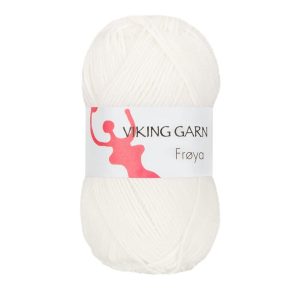Garn viking frøya 202 hvit