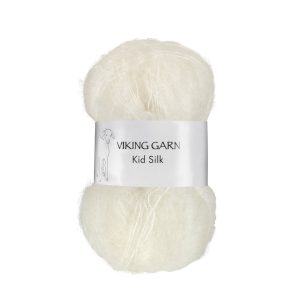 Garn viking kid silk 302 naturhvit