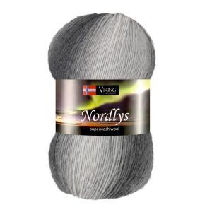 Garn viking nordlys 911 sort/grå