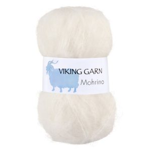 Garn viking mohrino 502 naturhvit 502