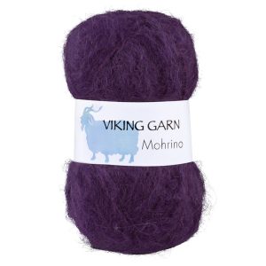 Garn viking mohrino mørk lilla 569