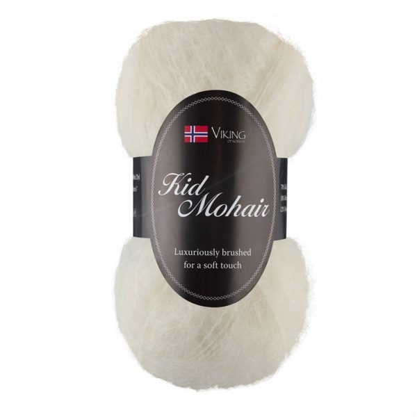 Viking Kid Mohair, farge 902 Naturhvit