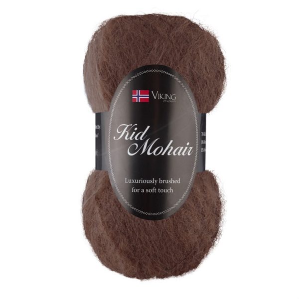Viking Kid Mohair, farge 910 Mørk Brun