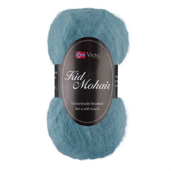 Viking Kid Mohair, farge 929 Lys Petrol