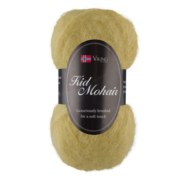 Viking Kid Mohair, farge 931 Gulgrønn