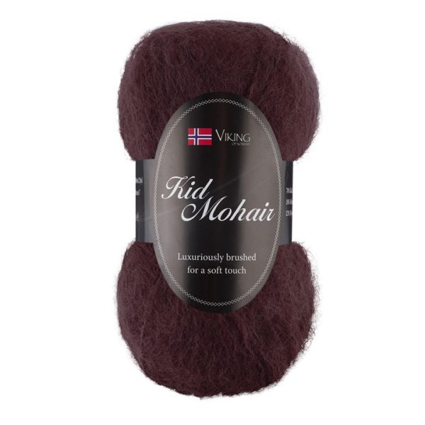 Viking Kid Mohair, farge 955 Aubergine