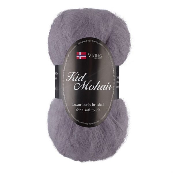 Viking Kid Mohair, farge 962 Grålilla