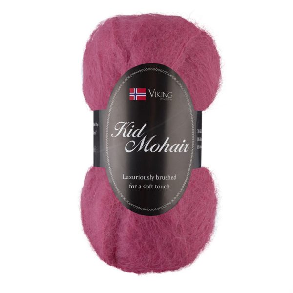 Viking Kid Mohair, farge 964 Bringebær Rød