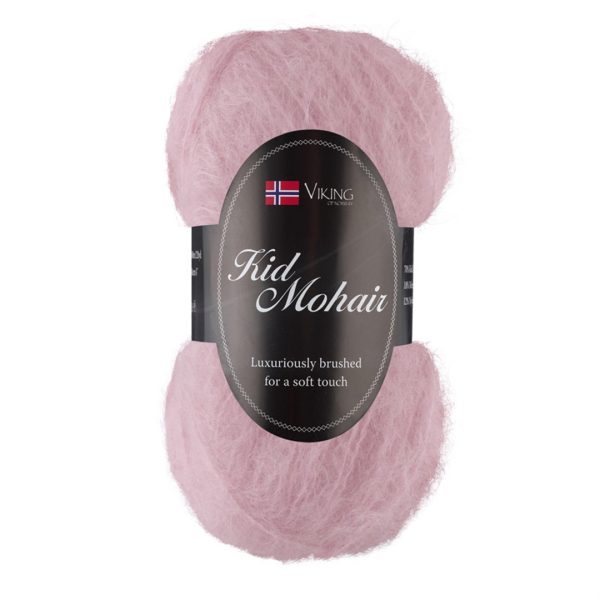 Viking Kid Mohair, farge 966 Lys Rosa