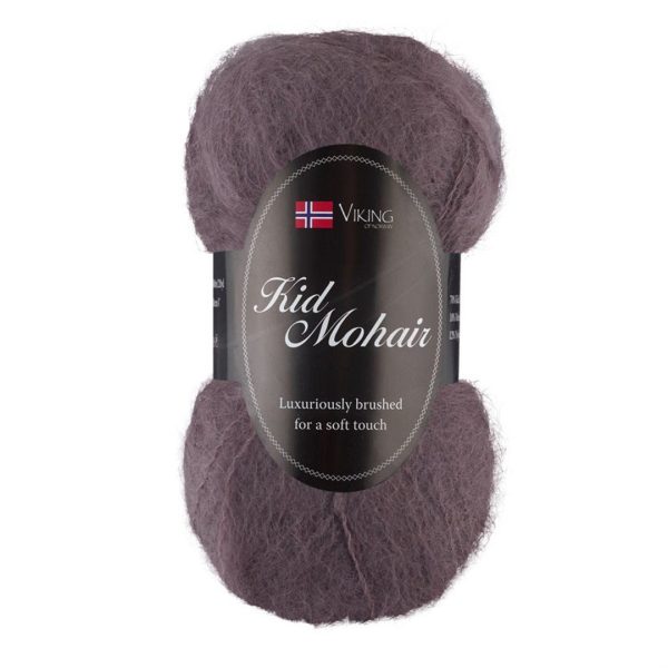 Viking Kid Mohair, farge 970 Støvet Lilla