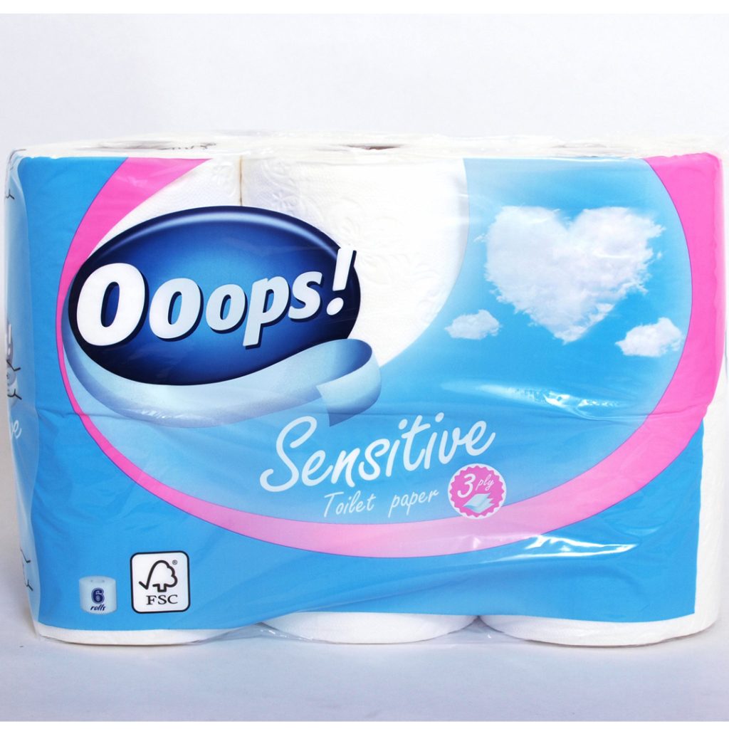 Ooops toalettpapir 6-pk 3-lags