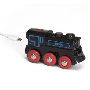 Brio damplokomotiv oppladbart usb