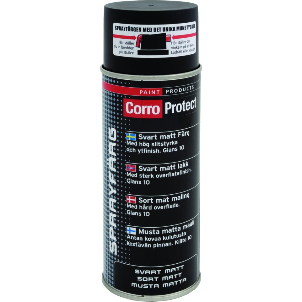 Corroprotect svart matt lakk (sidenmatt)