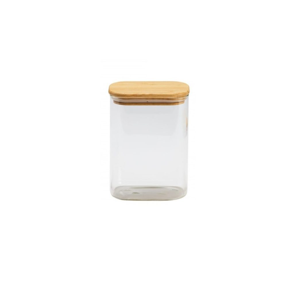 Matoppbevaring glass 1,1 l rekt m/lokk