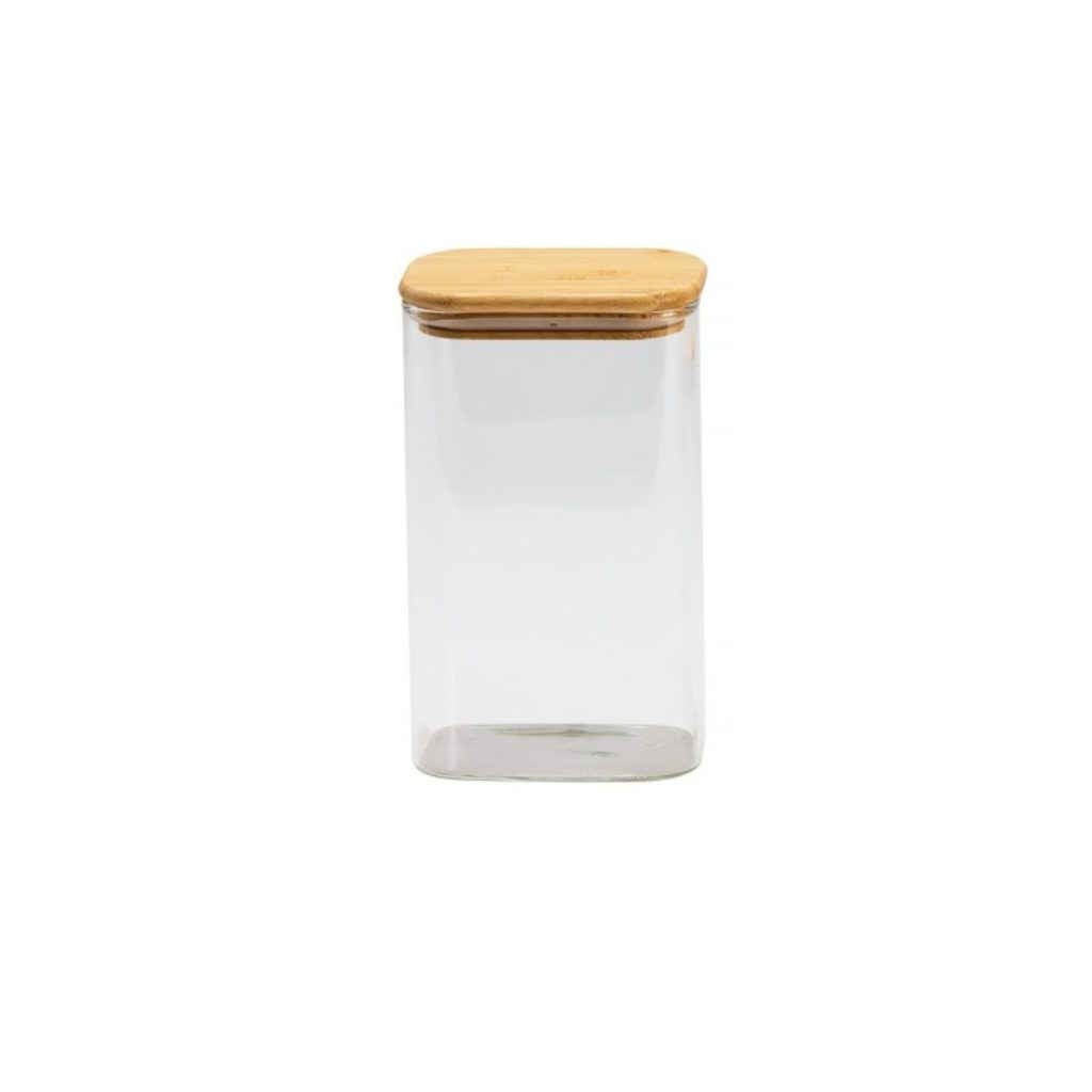 Matoppbevaring glass 1,5 l rekt m/lokk