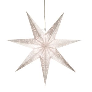 Julestjerne antique 60 cm hvit