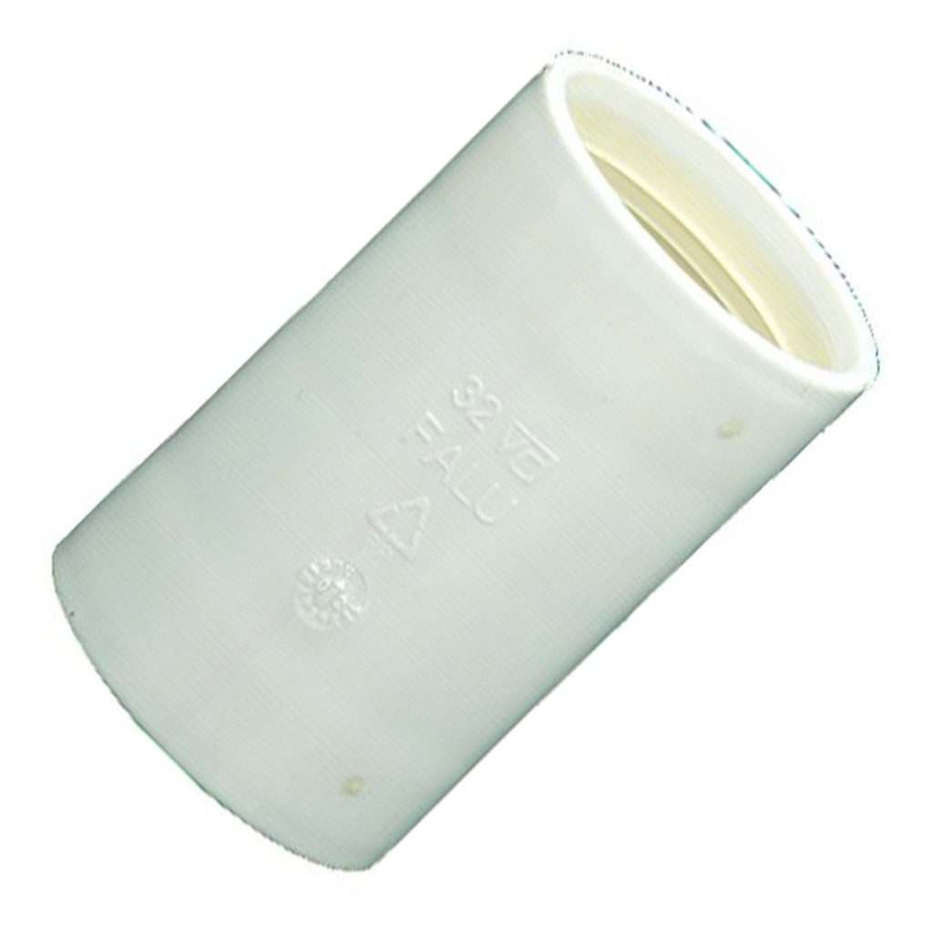 Gelia muffe pp 32mm hvit med gummitettin