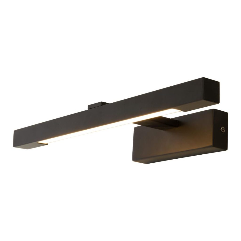 Lucca vegglampe bad svart ac led