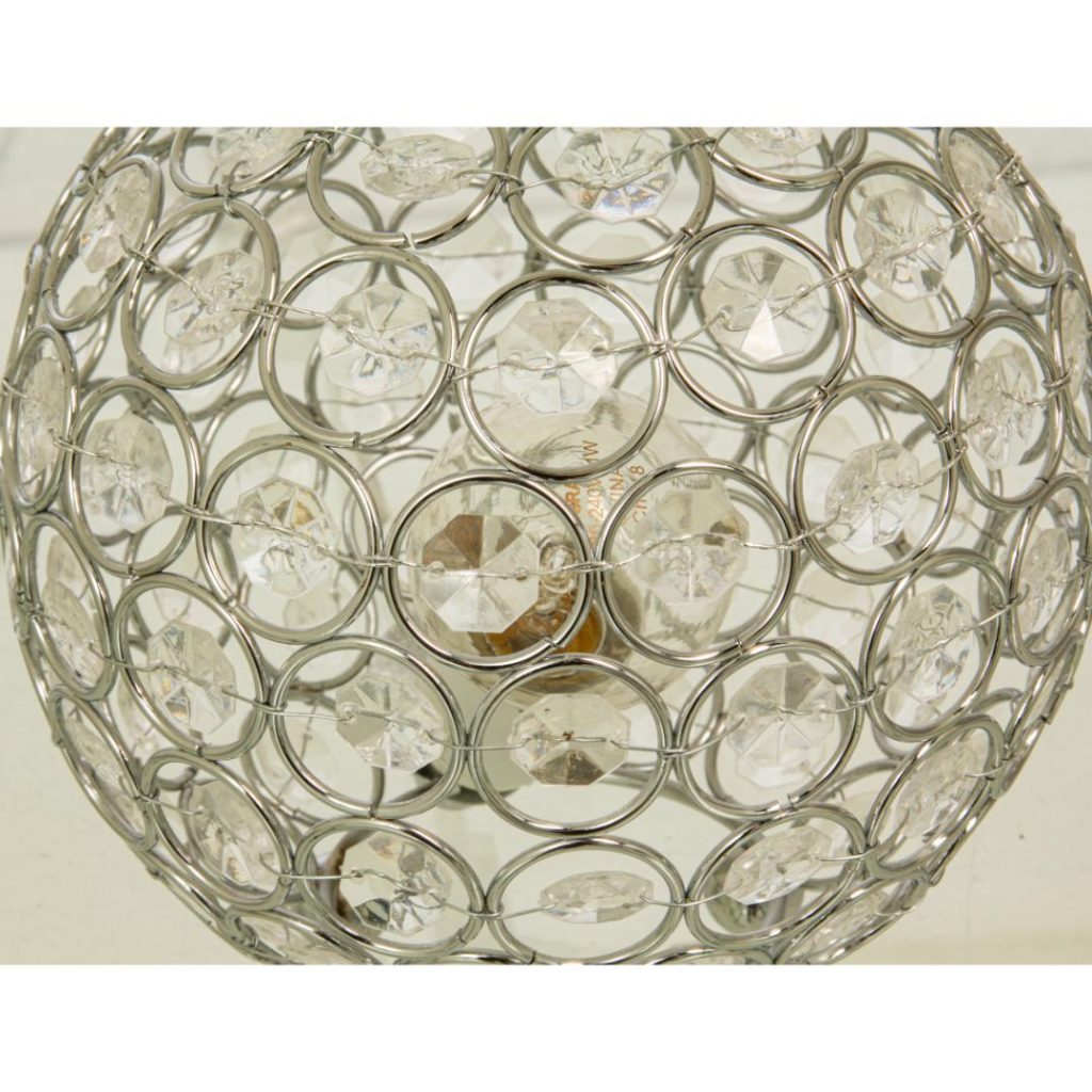 Bling bordlampe 15 cm krom uten fot