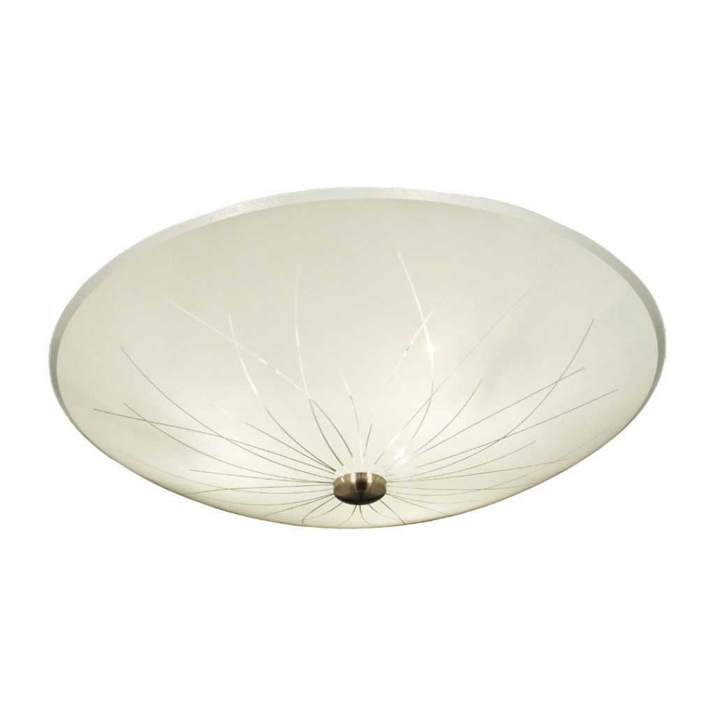 Nerine plafond 42cm hvit/stål ø42 cm