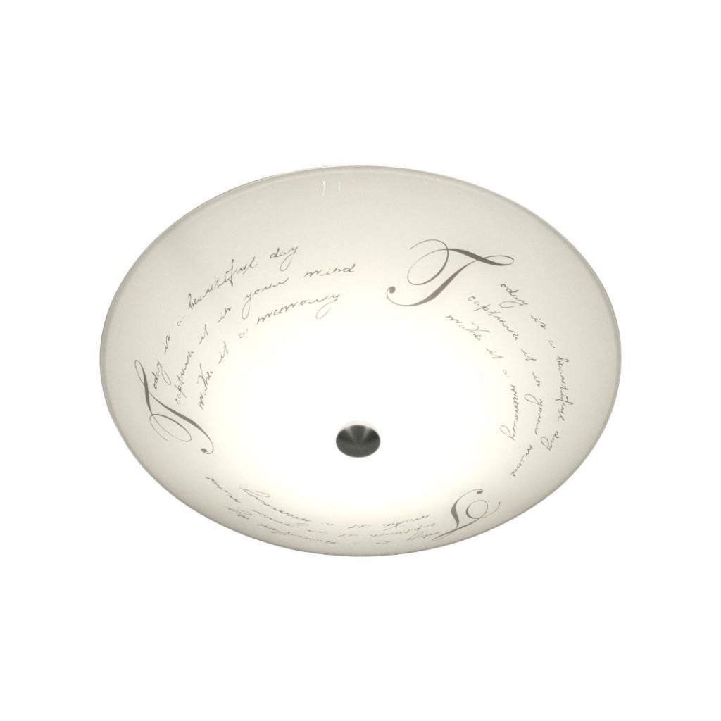 Skrift plafond 42cm hvit/stål 3x40w e14