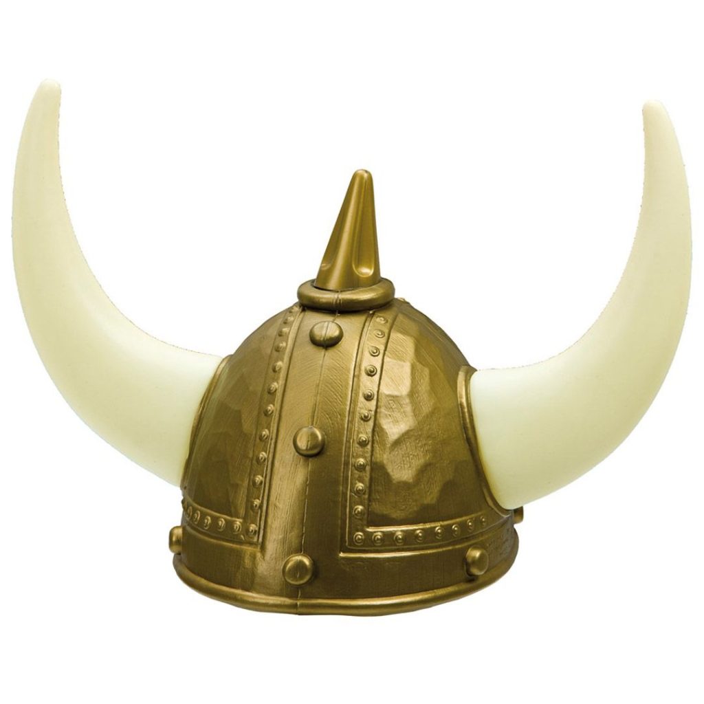 Vikinghjelm med horn