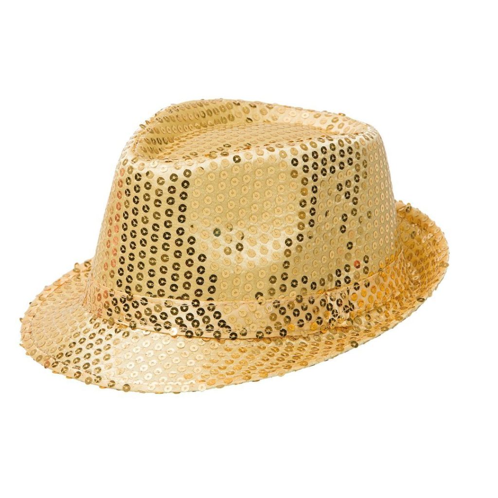 Hatt glitter gull