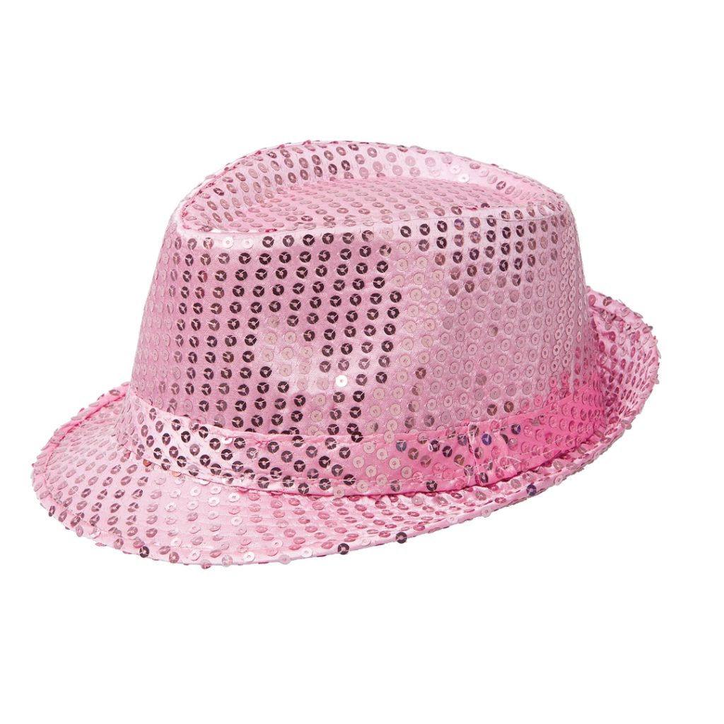 Hatt glitter rosa