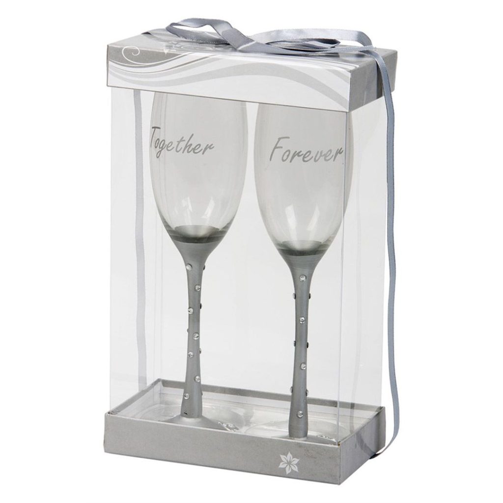 Champagneglass set together forever
