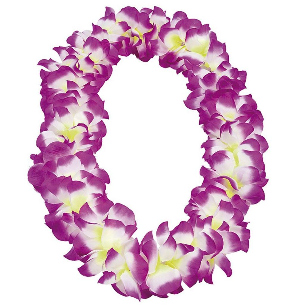 Hawaii krans hvit/lilla