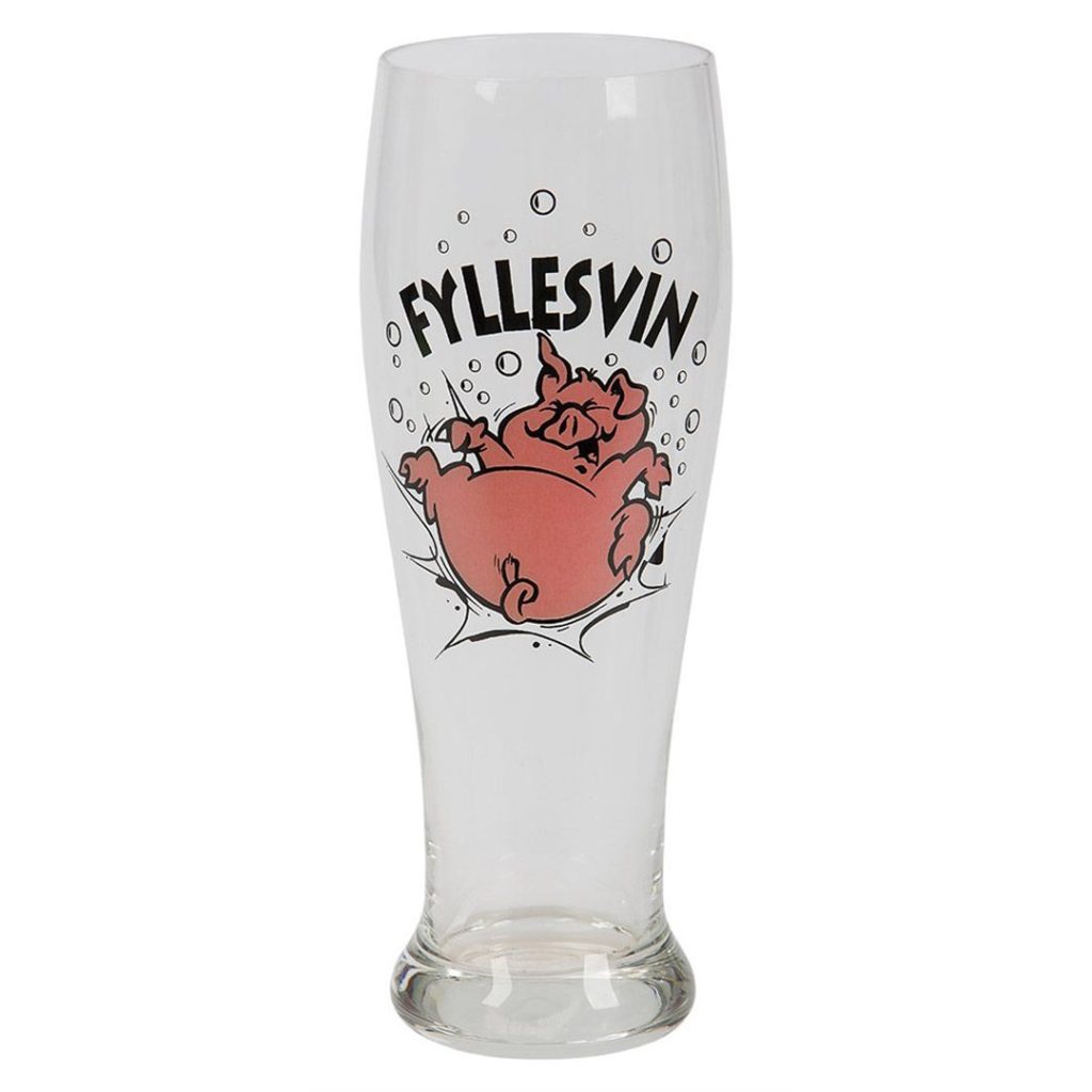 Øl glass fyllesvin