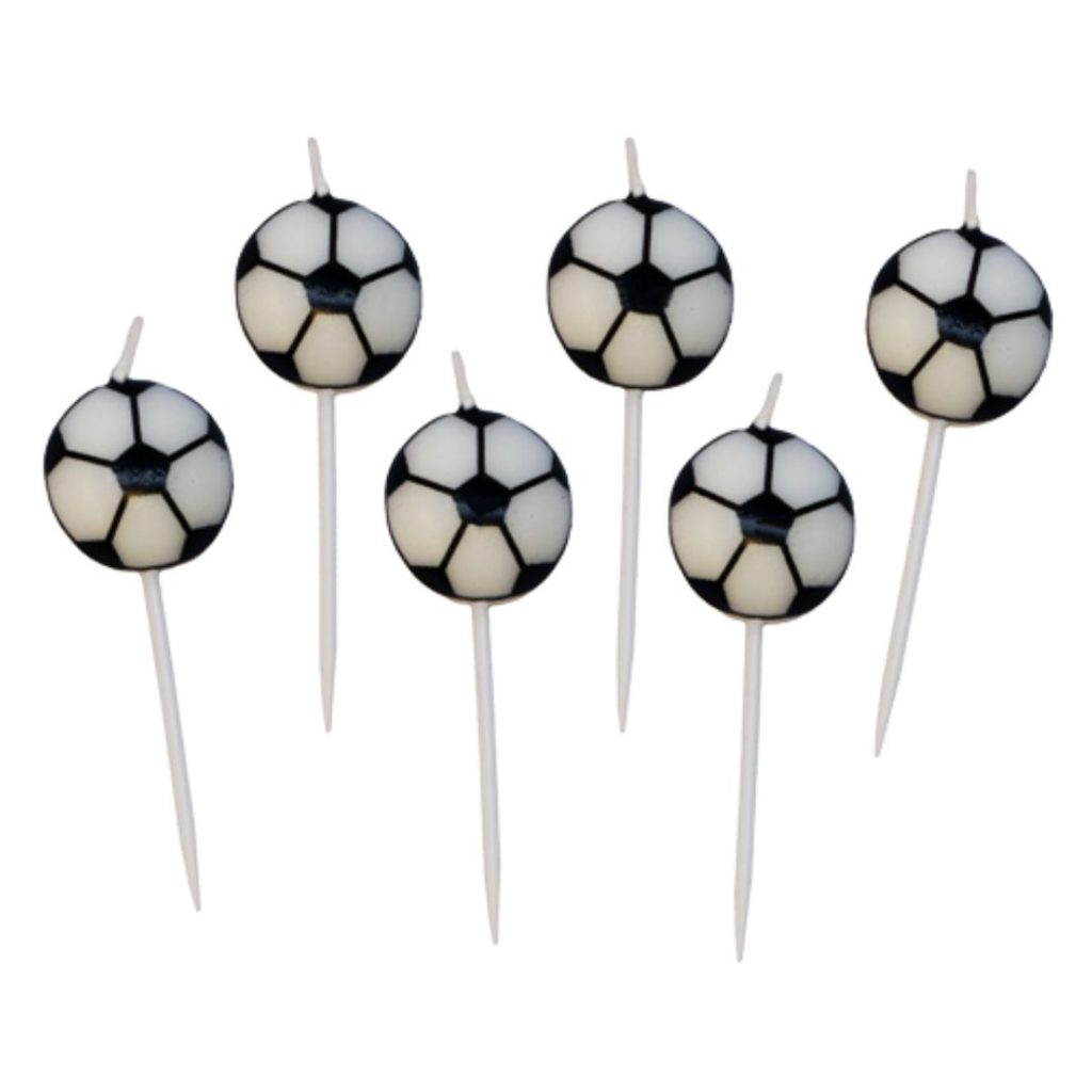 Party tannpirker lys footballs 6 pcs