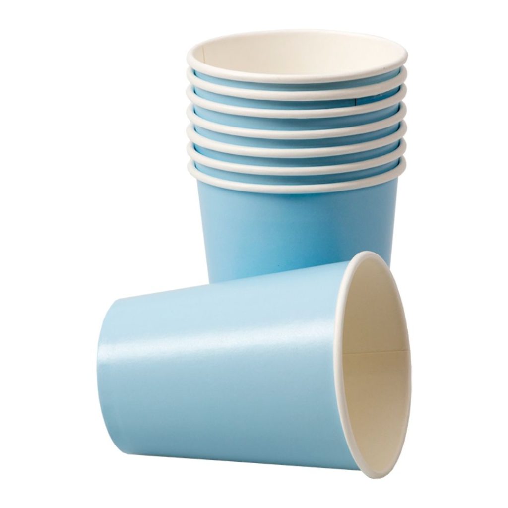Papir kopp light blue 8-p
