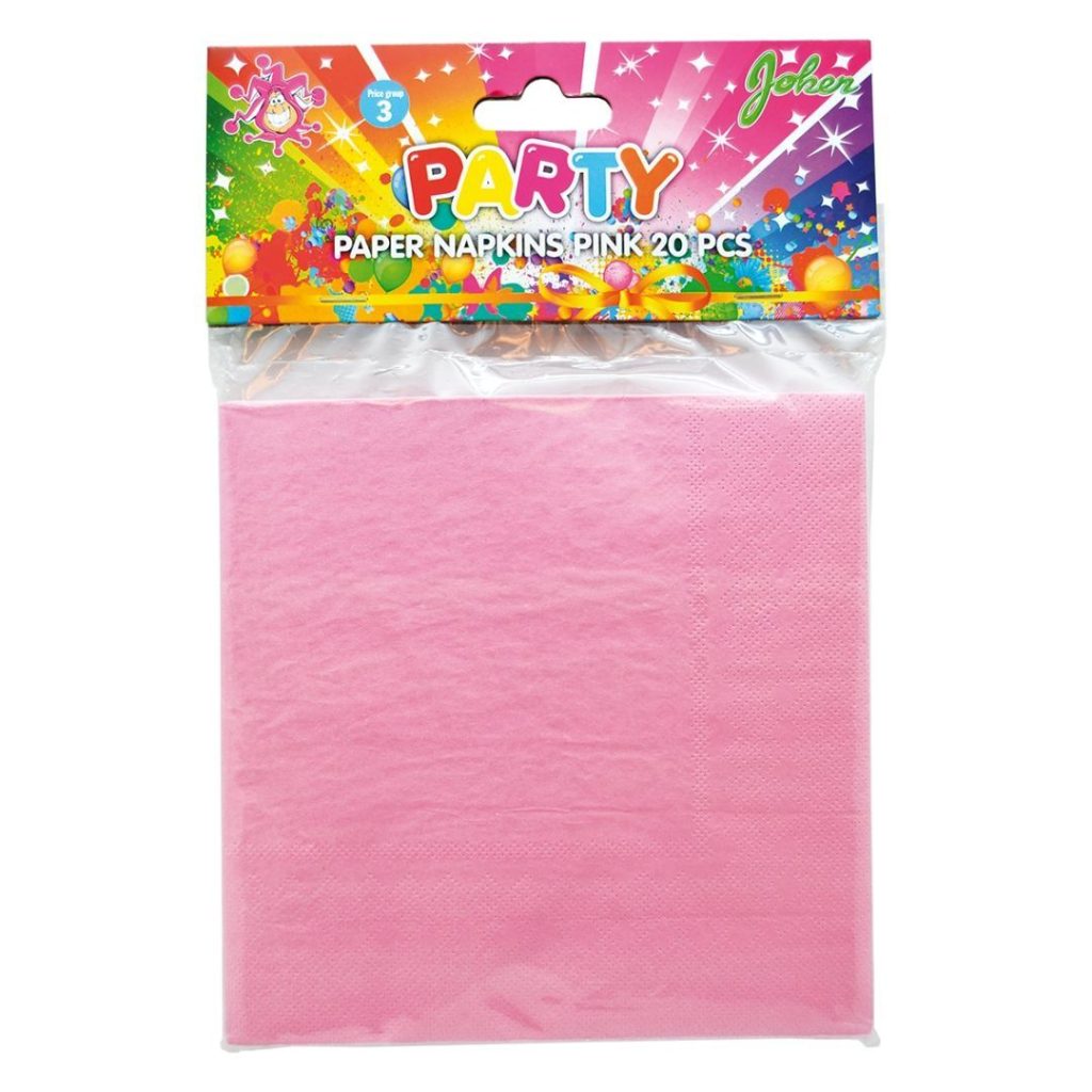 Papir serviett pink 20-p