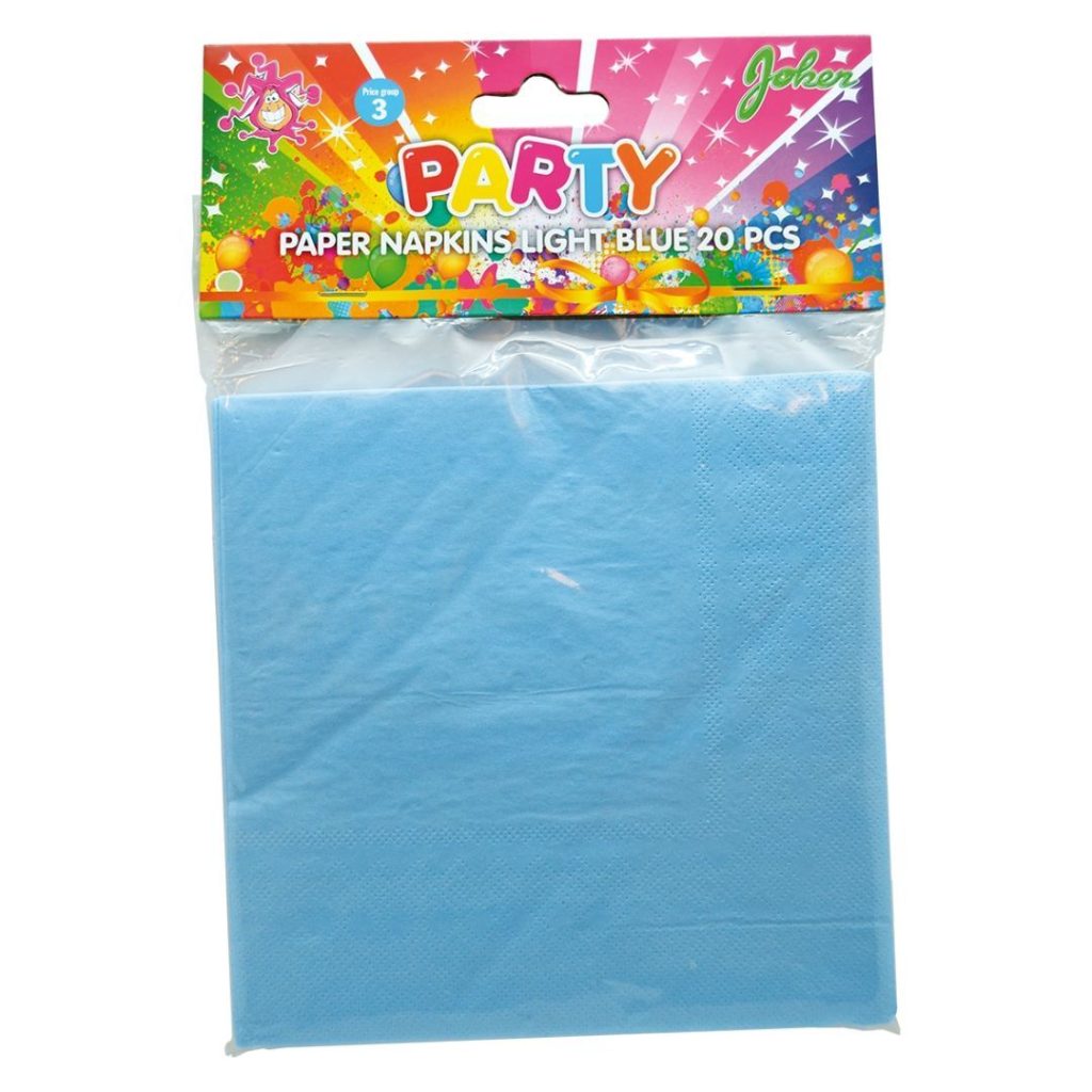 Papir serviett light blue 20-p