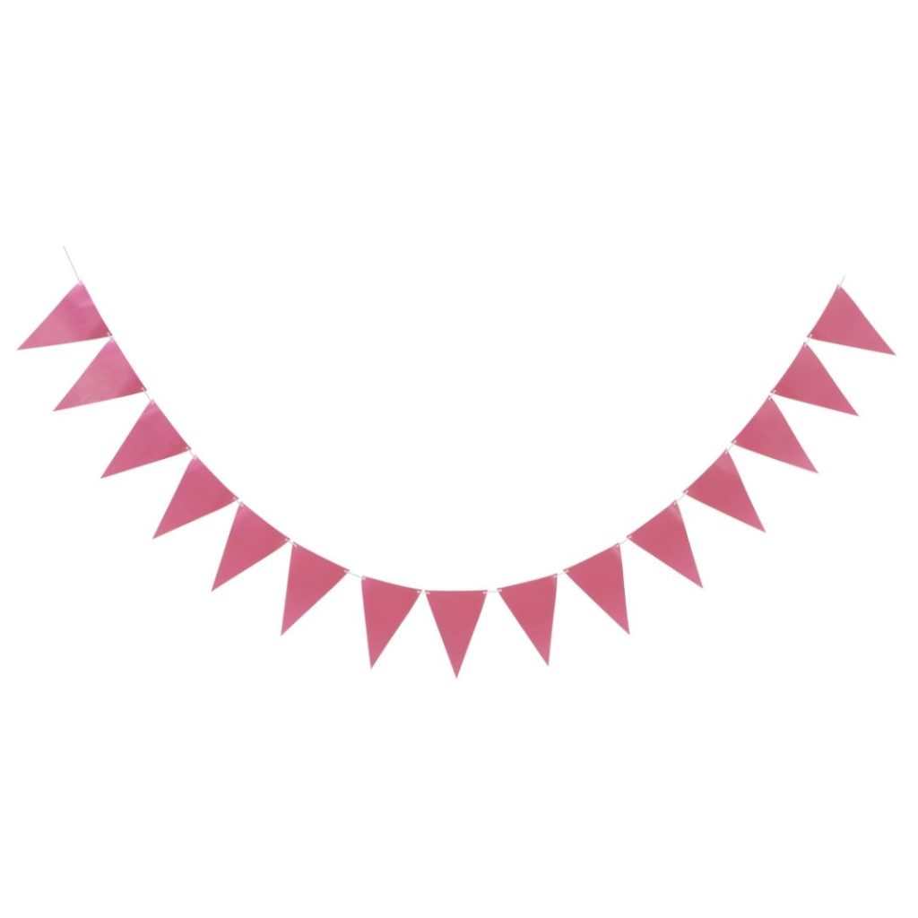 Triangle flag banner pink 3.6 m (6)