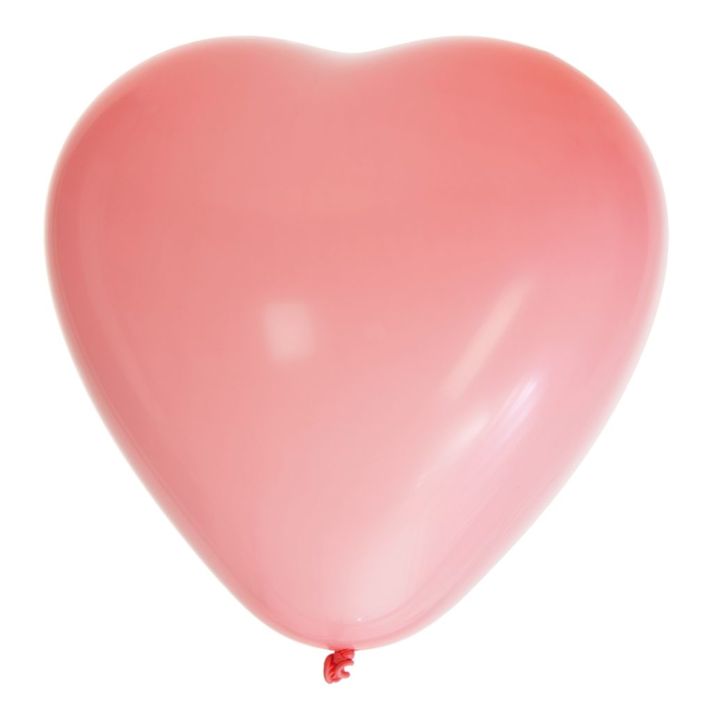 Ballong 15 heart pink 8-p