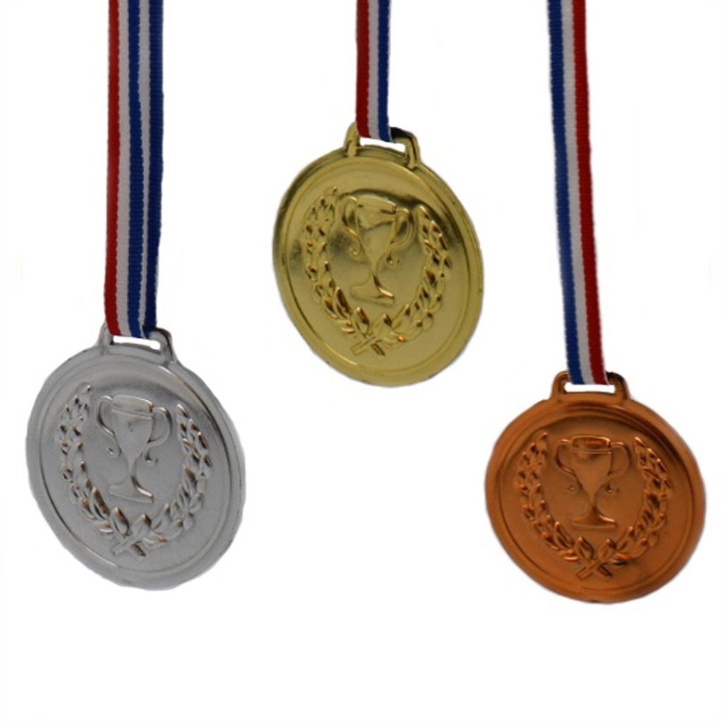 Party medaljer 2xgull 2xsølv 2xbronse